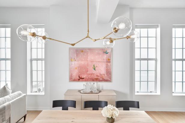 statement light fixture dining room