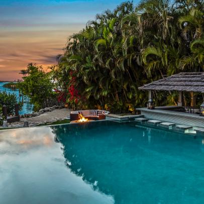 Infinity Pool and Bar at Sunset