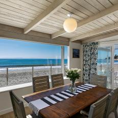 Beachfront Dining Room and Deck