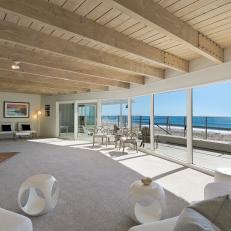 Beachfront Midcentury Modern Living Room