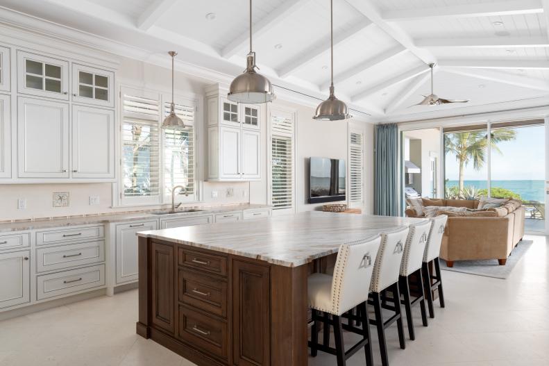 White Transitional Great Room