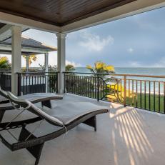 Oceanfront Balcony With Lounge Chair