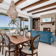 Coastal Open Plan Dining and Living Area