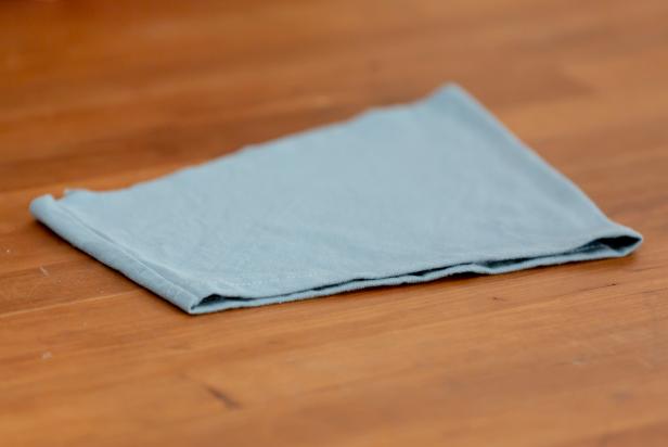 A square of fabric from a T-shirt.
