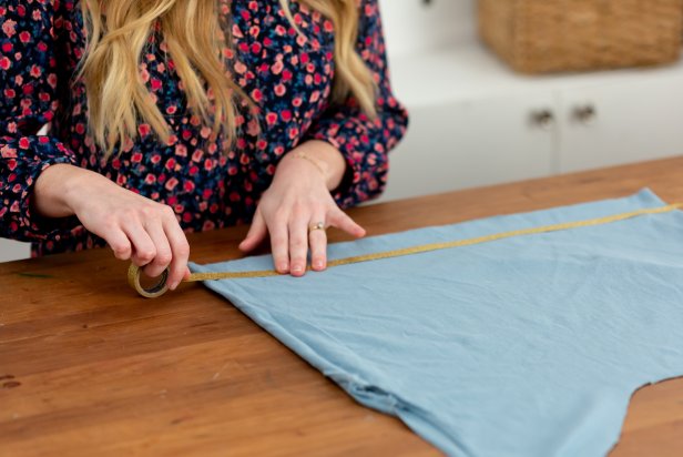 Upcycle an old shirt into a reusable bag that's perfect for the farmer's market.