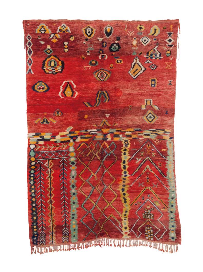 red Moroccan rug