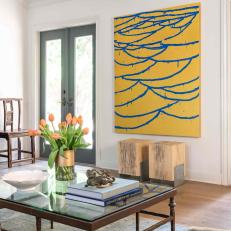Yellow Art and Coffee Table