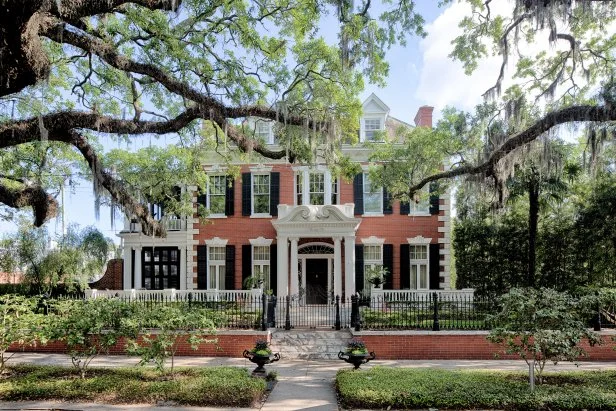 1858 Israel Dasher Mansion in Savannah, Georgia With Orange