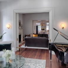 Music Room With Glass Table