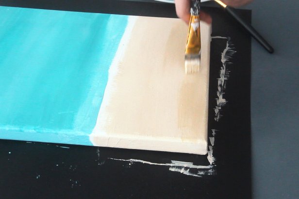 sand of DIY beach painting