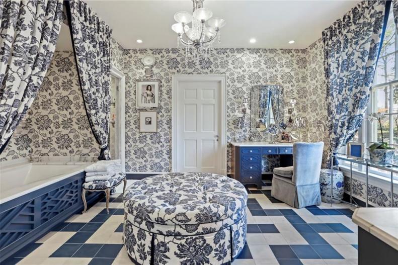 Blue French Country Bathroom