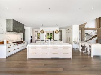 Open-Concept White Kitchen