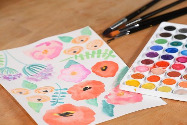 Paint as many flowers as you like to fill up your page and practice your favorites to truly make them your own.