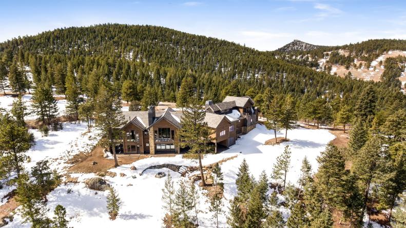 Modern Mountaintop Cabin-Style Mansion in Morrison Colorado