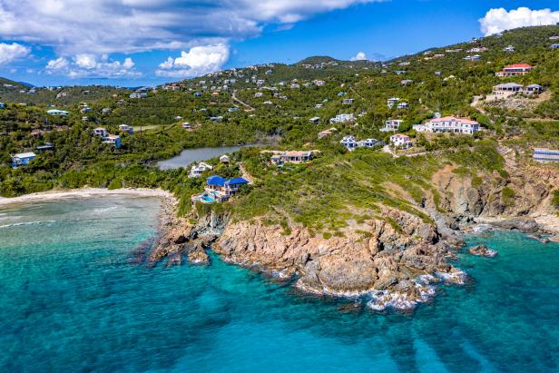 United States Virgin Islands Villa Perched on Bluff With Bay Views ...