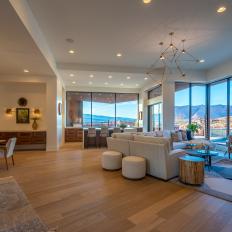 Contemporary Open Plan Living Area With Desert View