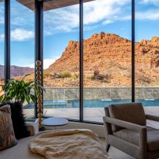 Living Room With Desert View