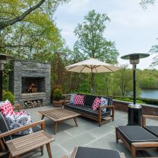 Waterfront Fireplace and Patio