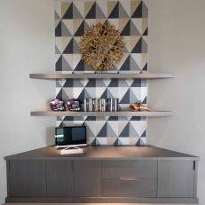 Shelf With Geometric Pattern