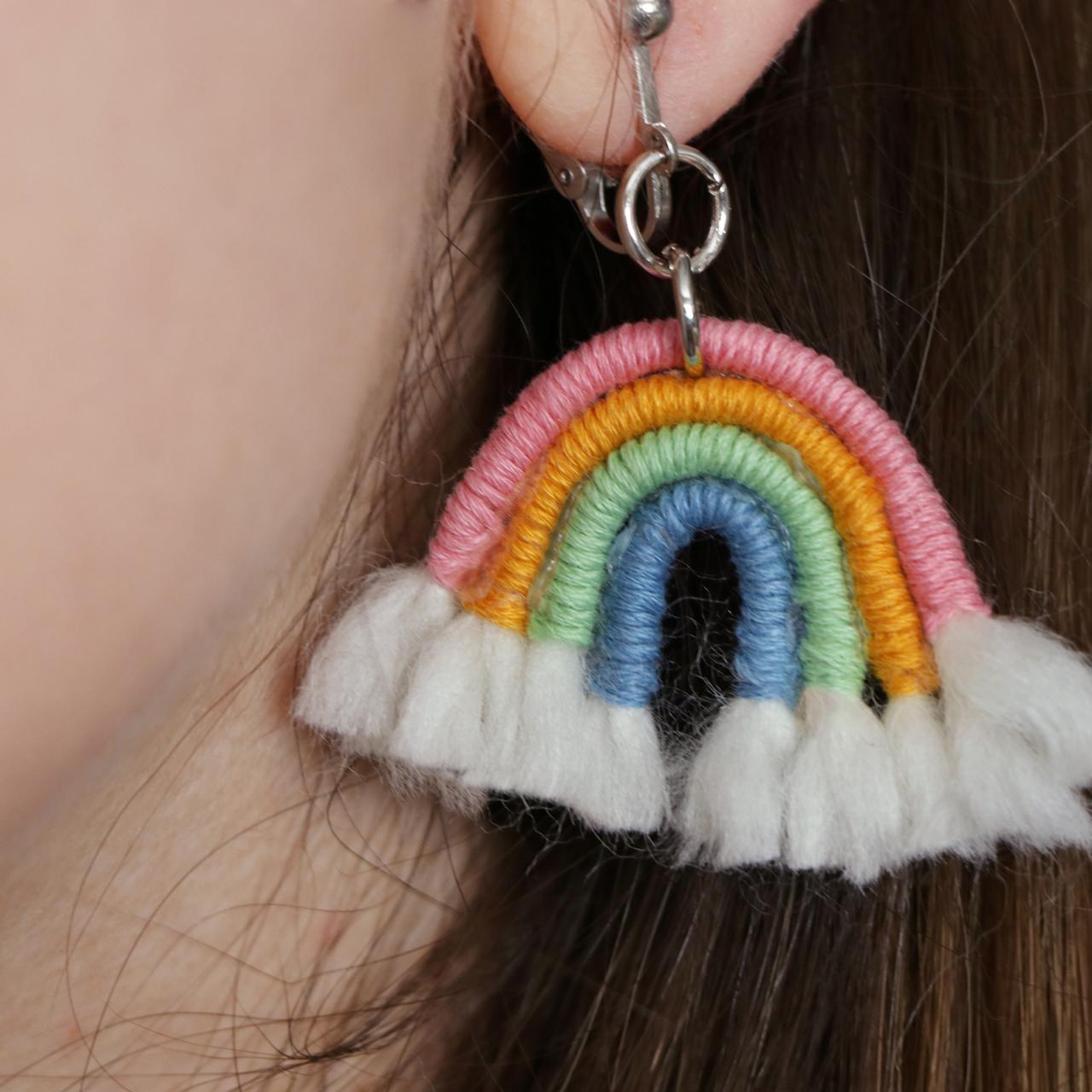 DIY Tinsel Tassel Earrings
