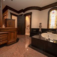 Victorian Spa Bathroom With Stained Glass Window