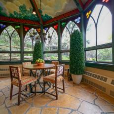 Victorian Sun Room With Ceiling Mural