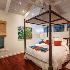 Tropical Bedroom With Canopy Bed