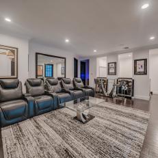 Home Theater With Leather Seats
