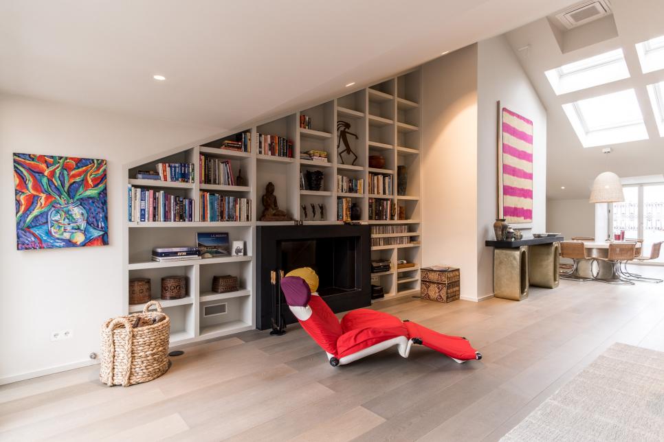 Open Concept Living Space, Open Concept Bookcase