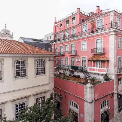 A Bird's-Eye View of Lisbon, Portugal Features Colorful Buildings
