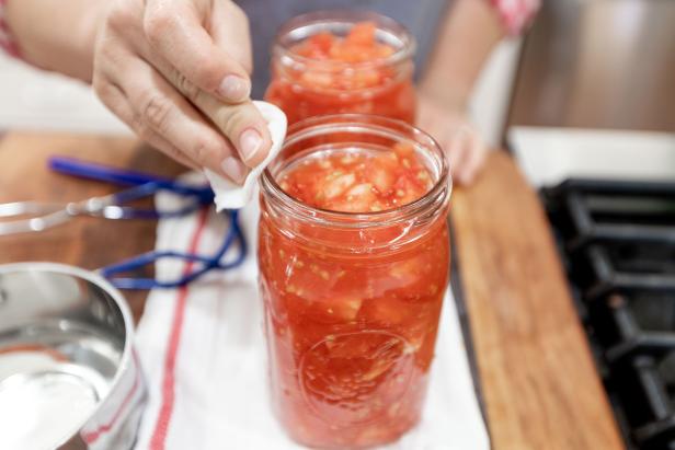 wipe the lip of canning jars
