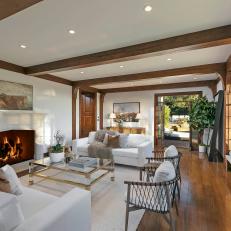 Tudor Living Room With Exposed Beams