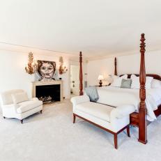 Transitional Master Bedroom in White