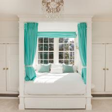 Simple, White Guest Room
