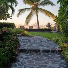 Stone Path and Tropical Garden