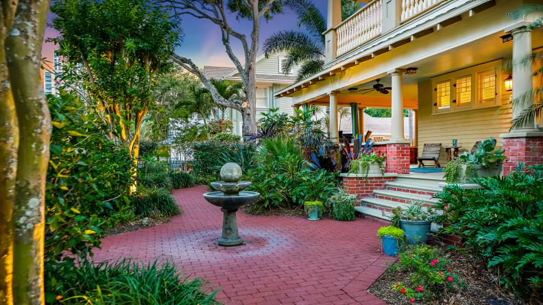 Patio and Garden at Night