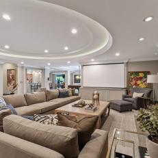 Family Room With Movie Screen