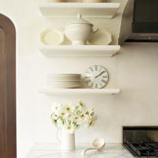 Kitchen Shelves and Arched Doors
