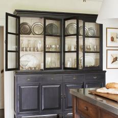 A New Kitchen Includes an Antique French Cabinet