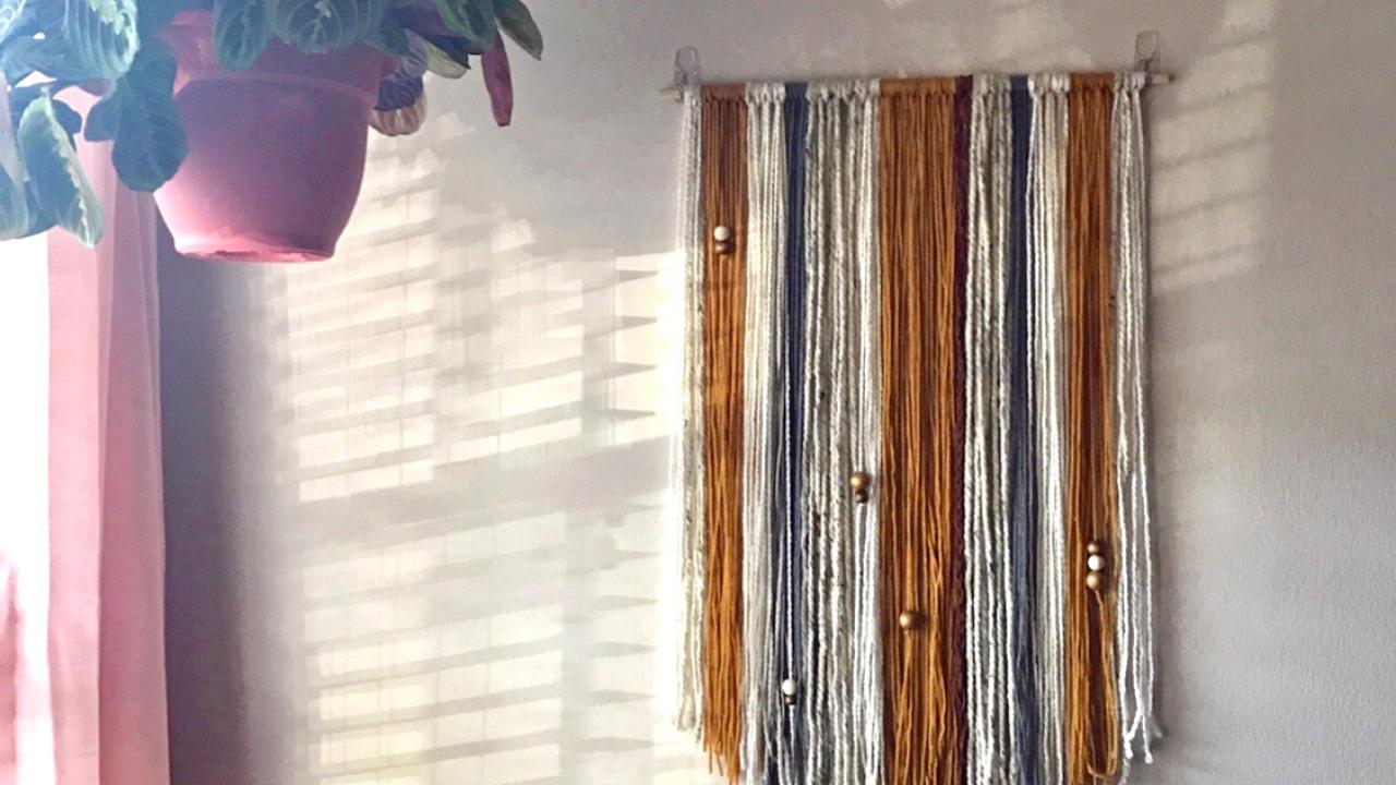 DIY Yarn Wall Hanging in Just 20 Minutes! - Her Happy Home