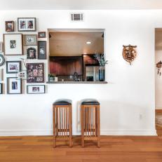 Photo Gallery Wall and Barstools