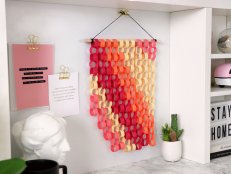 Red, Orange and Yellow Paper Chain Wall Art 