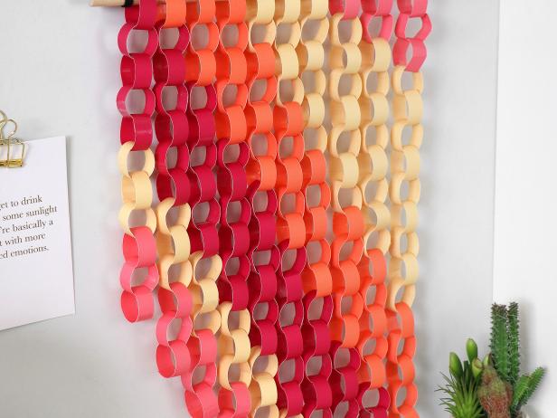 How to Make a Paper Chain Wall Hanging | HGTV