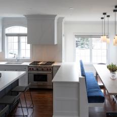 Eat In Kitchen With Blue Banquette