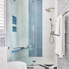 Gorgeous Tile in Guest Bathroom Shower