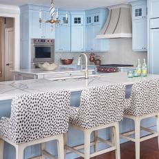 Blue-and-White Kitchen Is Feminine and Fun