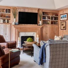 Contemporary Custom Millwork Defines Traditional Family Room
