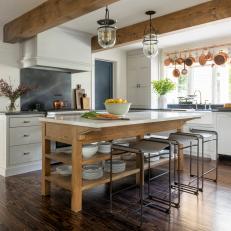 Country Kitchen With Copper Pots