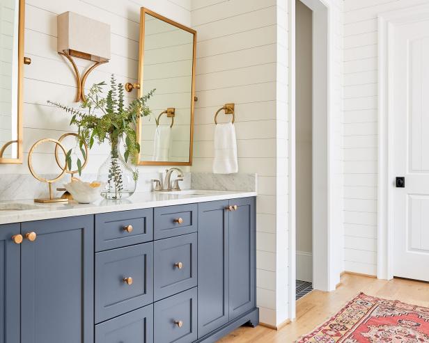 Bathroom With Shiplap Paneling