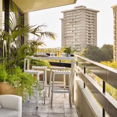  Condo Balcony With Furniture and Plants